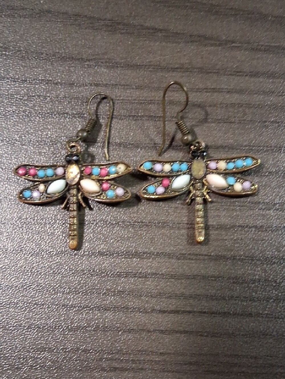 Multicolor Dragonfly Dangle Earrings - Women Jewelry - Picture 2 of 3